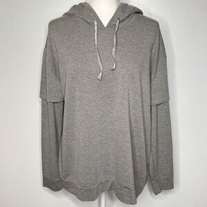 Muk Luks Hooded Pullover Sweatshirt XL Cozy